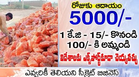 ✅ఏడాదిలో లైఫ్ సెటిల్ అయ్యే బిజినెస్ Business ideas in telugu self employment idea Rock salt business