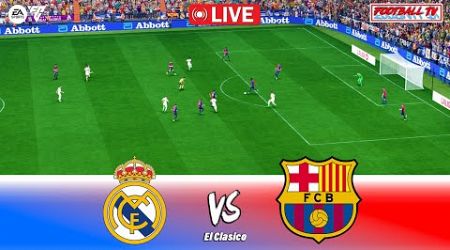LIVE : Real Madrid vs Barcelona EN VIVO - International Club Friendly 2024 | PES 21 Game Simulation