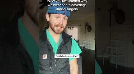 Beard coverings in OR #doctor #nurses #medical