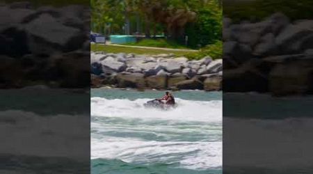 Yacht wake jumping at the Haulover Inlet #kingofwavy