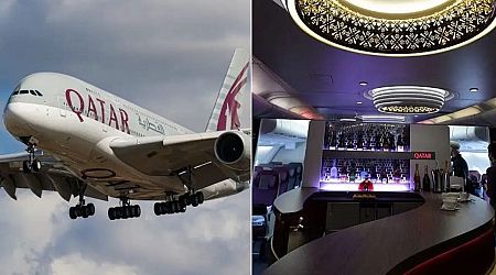 Qatar CEO says the airline isn't ditching its Airbus A380s just yet. See inside the superjumbo, complete with a bar and lounge.