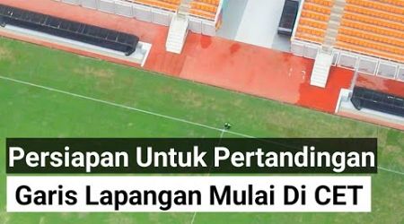 bakal di pakai lapangan utama jis mulai di cet &amp; rumput semakin baik jakarta international stadium