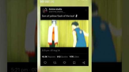 SON OF YELLOW FLASH|#shorts #anime #viral #naruto #trends