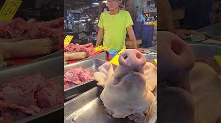 pork head at a Thai Street Food Market of Pattaya City in Thailand #shorts #thailand #pattaya #Thai