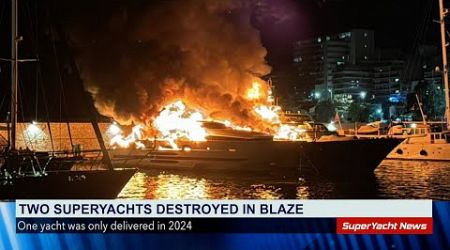 Brand New Yacht Destroyed in Multiple Yacht Fire | SY Clips