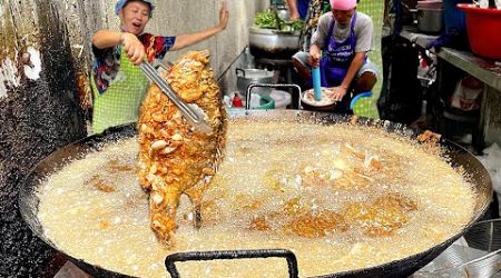 Non Stop Orders! Amazing Fried Tilapia Fish with Crispy Peanuts Garlic | Thai Street Food