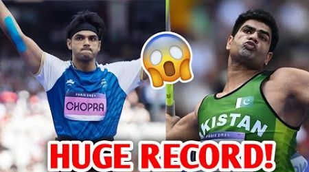 HUGE RECORD by Neeraj Chopra &amp; Arshad Nadeem in Olympics 2024! 