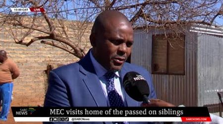 Gauteng Education MEC Matome Chiloane visits home of siblings allegedly poisoned