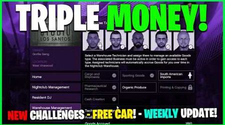 TRIPLE MONEY, FREE CAR, BUSINESS BONUSES &amp; DISCOUNTS! | GTA ONLINE WEEKLY UPDATE