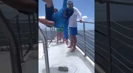 captain flipped back on a yacht