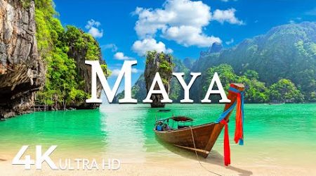 FLYING OVER MAYA BAY (4K UHD) - Soothing Music Along With Beautiful Nature Video - 4K Video ULTRA HD