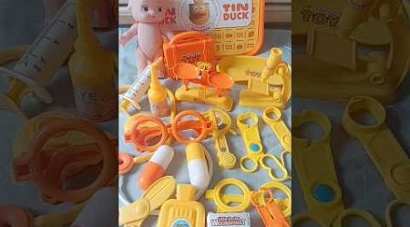 Satisfying with Unboxing &amp; Review Yellow Cute Duck medical Kit Doctor Set/ASMRTOYS