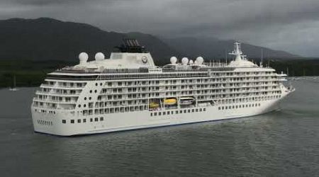 MS The World, Private Residential Cruise Ship Yacht, Arriving in Cairns Harbour on 5 Aug 2024.