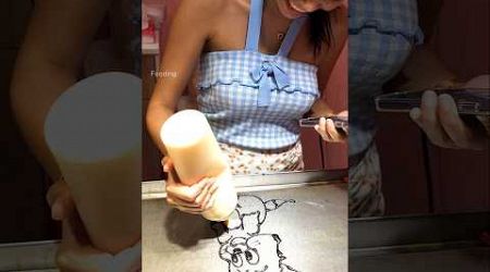 Nice Smile! Thai Girl&#39;s Cute Cat Character Pancake Making