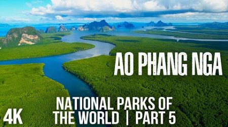 Scenic Nature of Ao Phang Nga, THAILAND + Relaxing Music - 4K National Parks of the World - #5