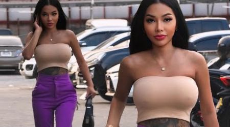 STUNNING LADY WITH A PERFECT FIGURE! Pattaya Street Scenes, Thailand 2024