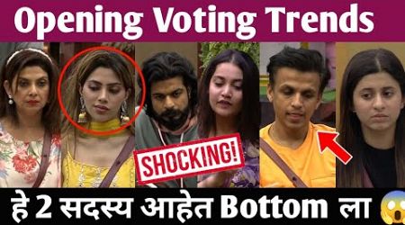 Bigg Boss Marathi 5 Opening Voting Trends हे 2 सदस्य आहेत Bottom ला 