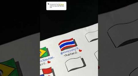 Thank you for comment, Who the next ?? #art #flag #drawing #viralvideo #thailand