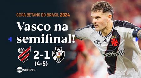 VEGETTI BRILHA DE NOVO, VASCO VENCE NOS PÊNALTIS E VOLTA ÀS SEMIS! ATHLETICO-PR 2 (4)X(5) 1 VASCO