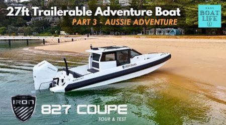 IRON Boats 827 Coupe - Tour &amp; Test with a V10 400Hp!