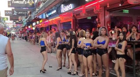 8K Nightlife Party Area soi 6 Craziest st in Pattaya Thailand Beautiful Girls GoGo Clubs Bars