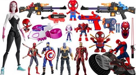 Marvel Spider-Man series unbox, popular Spider-Man action dolls, Marvel popular electric toy guns