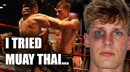 Karate athlete tries Muay Thai IN THAILAND