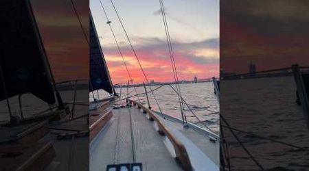 Sunset Sail #sailboat #sailing #lakemichigan #boat