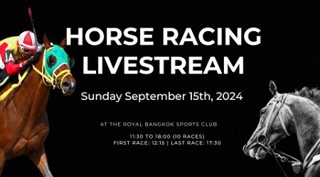 Thailand Horse Racing ไทยแลนด์ฮอร์สเรสซิ่ง | Sunday, September 15th 2024