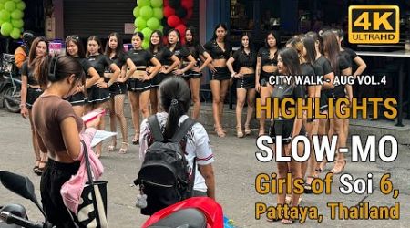 City Walk - Slow-mo - The beautiful girls of Soi 6, Pattaya, Thailand - Aug Vol 4