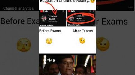 Education channel Rod reality for @xyzbrain channel || present education channel situation #viral