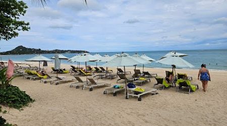 LAMAI BEACH WALK FROM OUTRIGGER TO HIVE RESORT, Koh Samui. Thailand