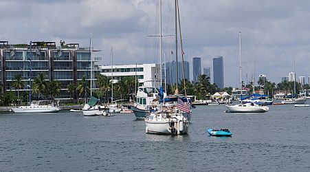 In Miami Beach, you can live on your boat, but getting to land is not so easy