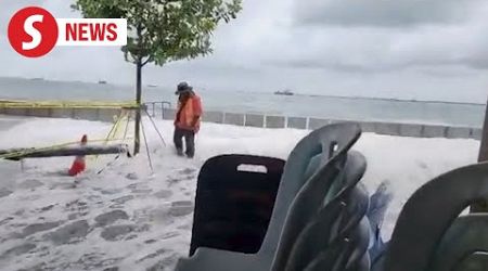 Popular Penang seaside spots bashed by strong winds and tides combo