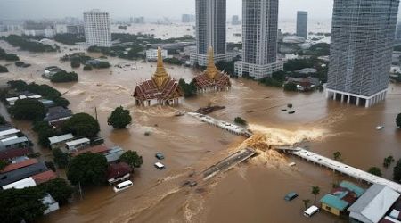 Thailand 3 meters under water! Cars and bridges swept away, worst flood in Phayao