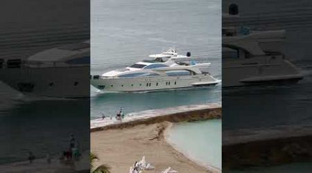 Massive yacht captured from above at the Haulover Inlet. Filmed for us by my good friend Scott