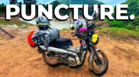 Thailand to UK on 2 wheels, Episode 3 - Jungle Puncture