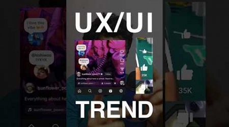 New UX/UI Trends on Instagram &amp; YouTube #shorts #uxdesign #uidesign