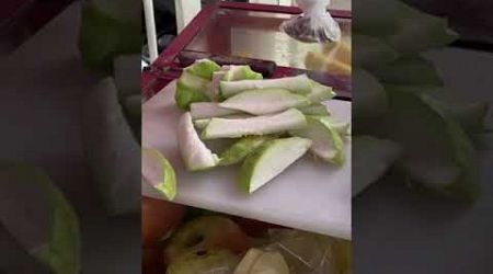 Street Food in Bangkok sell Guava fruit very fresh for45 baht #streetfood #thailand #food