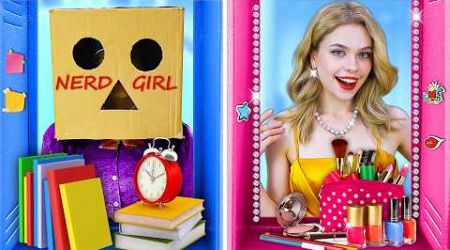 Nerd Girl Vs Popular Girl! Extreme Makeover with Gadgets from TikTok By Crafty Hype