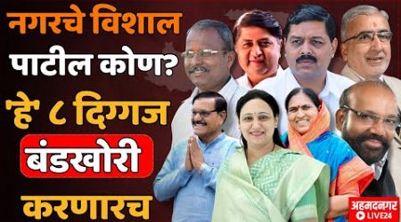 Ahmadnagar Politics : जागावाटप ठरलं! नगरमध्ये &#39;हे&#39; आठ दिग्गज करणार बंडखोरी, विधानसभेला आली रंगत