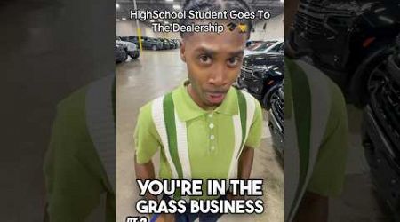 18 YR OLD HAS HIS OWN GRASS BUSINESS AT THE DEALERSHIP #cardealer #funny #dealership #carsales