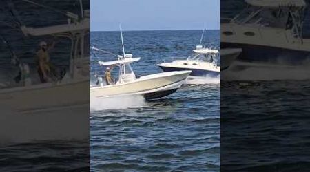 Boats Pass Rather Close In The Manasquan Inlet