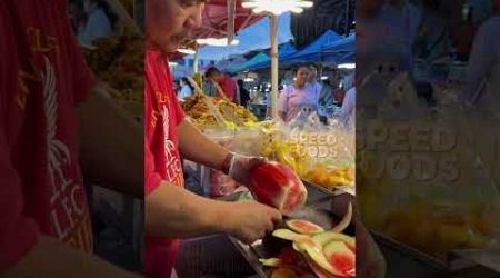 Amazing watermelon cutting skills - V condo market Ladkrabang Bangkok