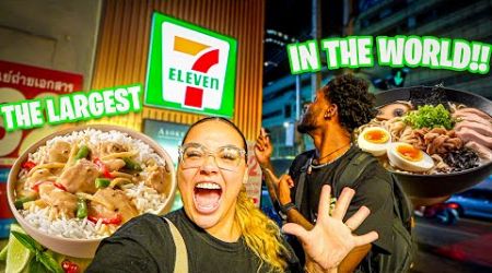 World&#39;s BIGGEST 7-ELEVEN In BANGKOK THAILAND Full Tour &amp; EATING