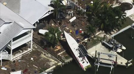 Hurricane Helene&#39;s Aftermath: Footage across Florida shows storm surge, boats and trees toppled