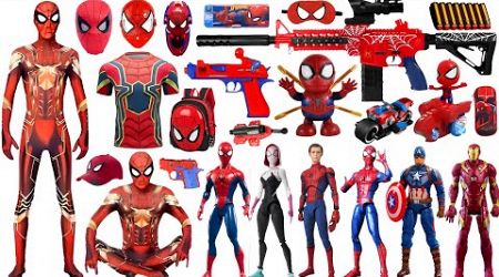 Marvel Spider-Man series unbox, popular Spider-Man action dolls, Marvel popular electric toy guns