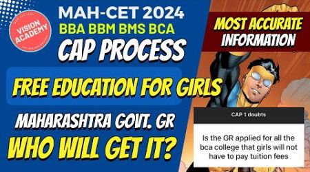 Free Girl Education in Maharashtra GR 