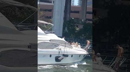 Soaking Up Sun on White Yacht on the Miami River | Chit Flix (P)