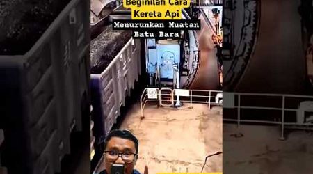 Beginilah Cara Kereta Api Menurunkan Muatan Batu Bara. #shorts #education #science #technology